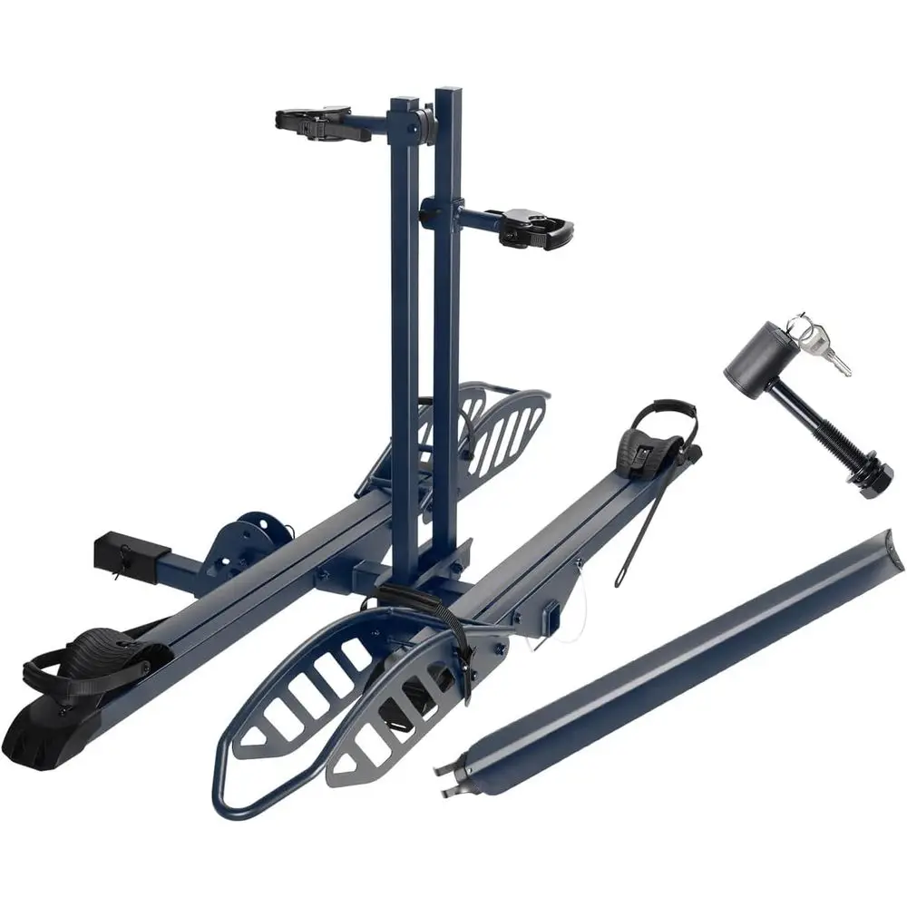 2-Bike Electric Bike Carrier, 200 lb Capacity, Foldable Platform Mount for Cars, Trucks, SUVs, and RVs with 2 Receiver Hitch, Su