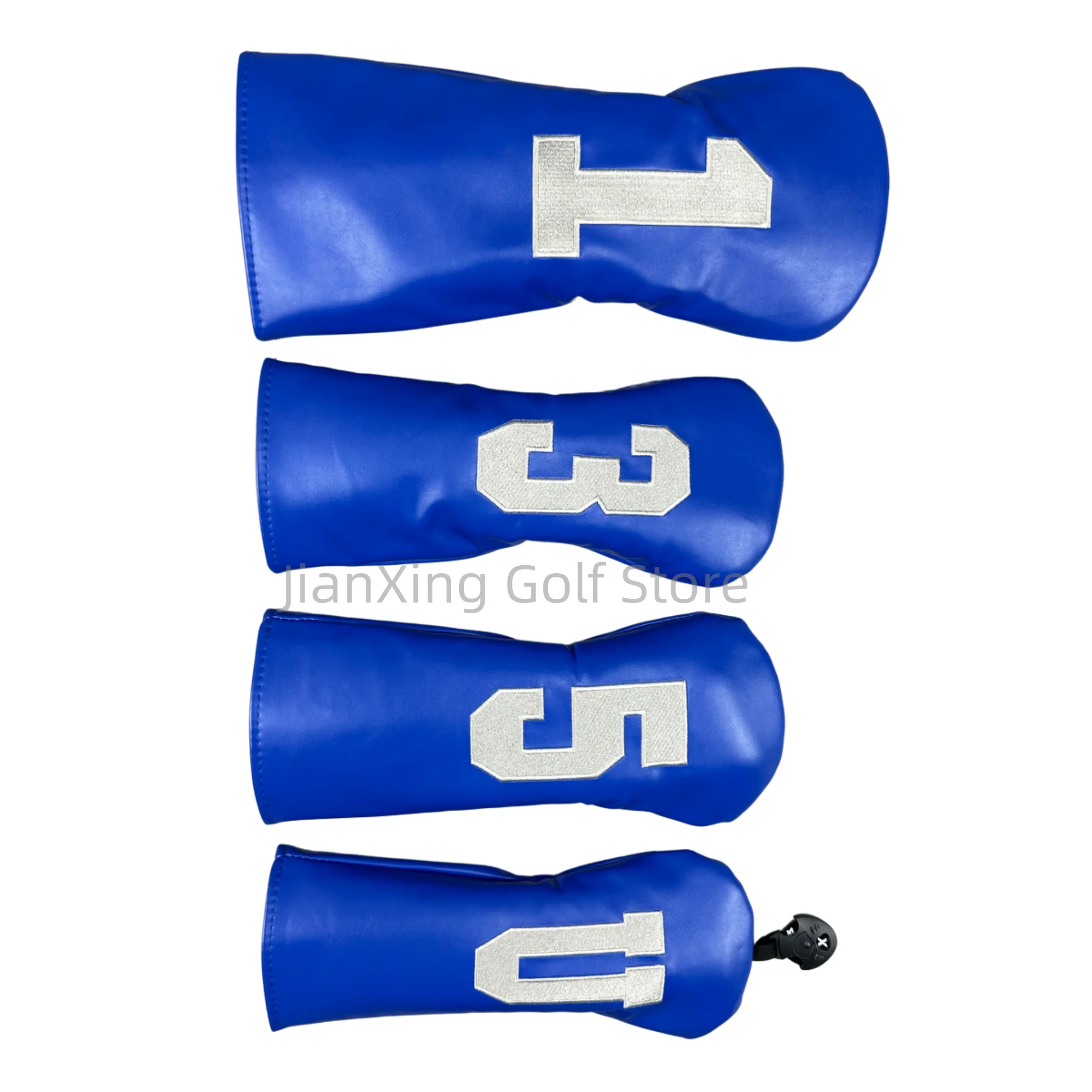 Golf Number Embroidery pattern Driver Head Covers Fairway Wood Head Covers Hybrid Head Covers Putter Cover Pu Leather