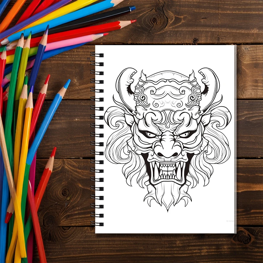 Primordial Beasts Coloring Book - 8.3x 11.2 Inch 22 Page Coloring Book - Helps Reduce Stress and Ease Emotions