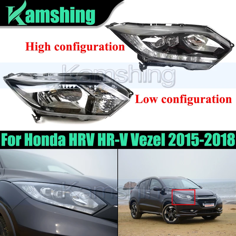 

Фара переднего бампера автомобиля для Honda HRV HR-V Vezel 2015-2018, передняя фара, фара