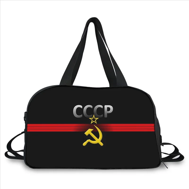 Soviet Union USSR flag 3D printing fashion trend portable large capacity multi function messenger bag travel bag