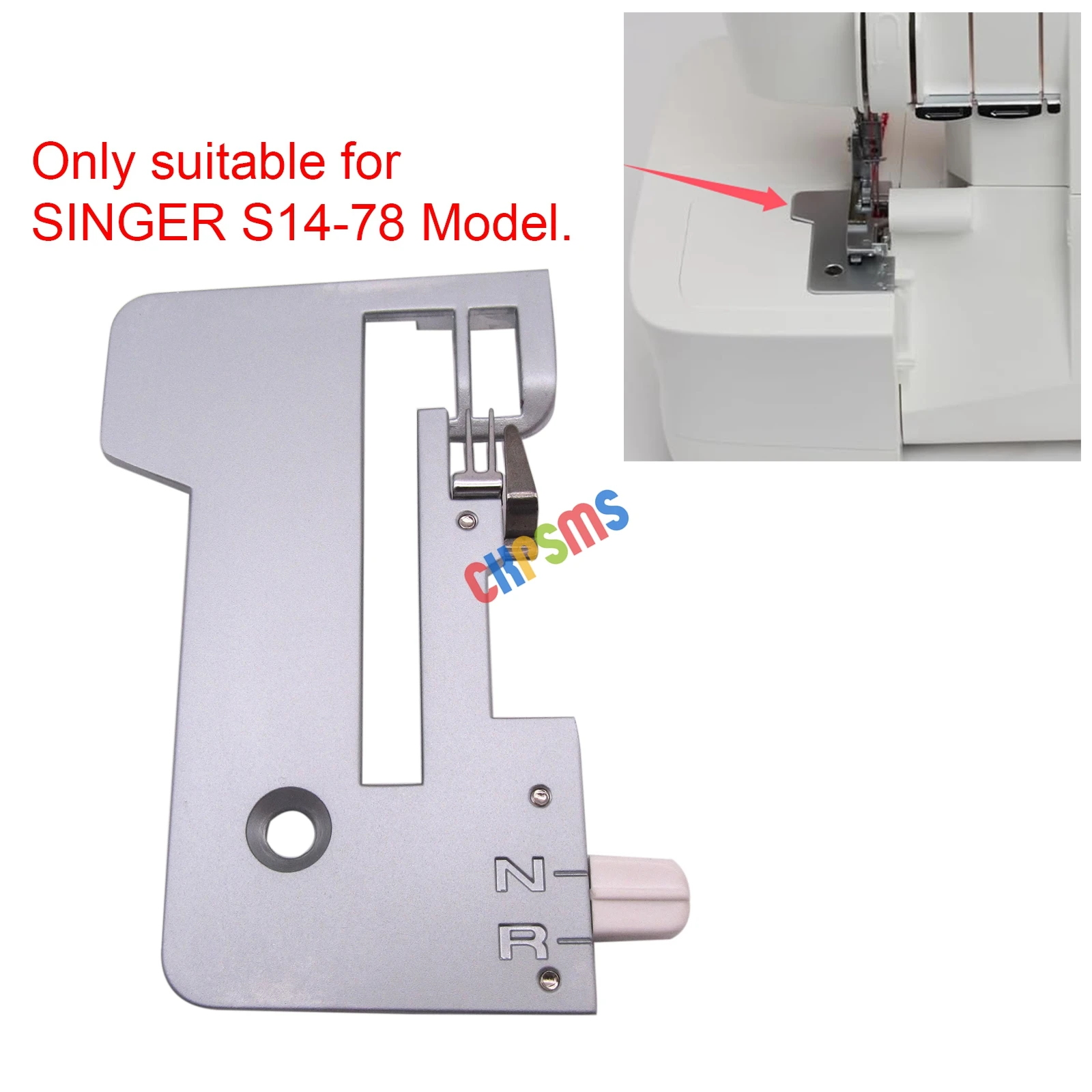 1PCS #68004423 Needle Plate FOR SINGER S14-78 / Necchi 4537, 4554D, 5600D /PFAFF 1450OL / Aurora 740D Overlock Sewing Machines