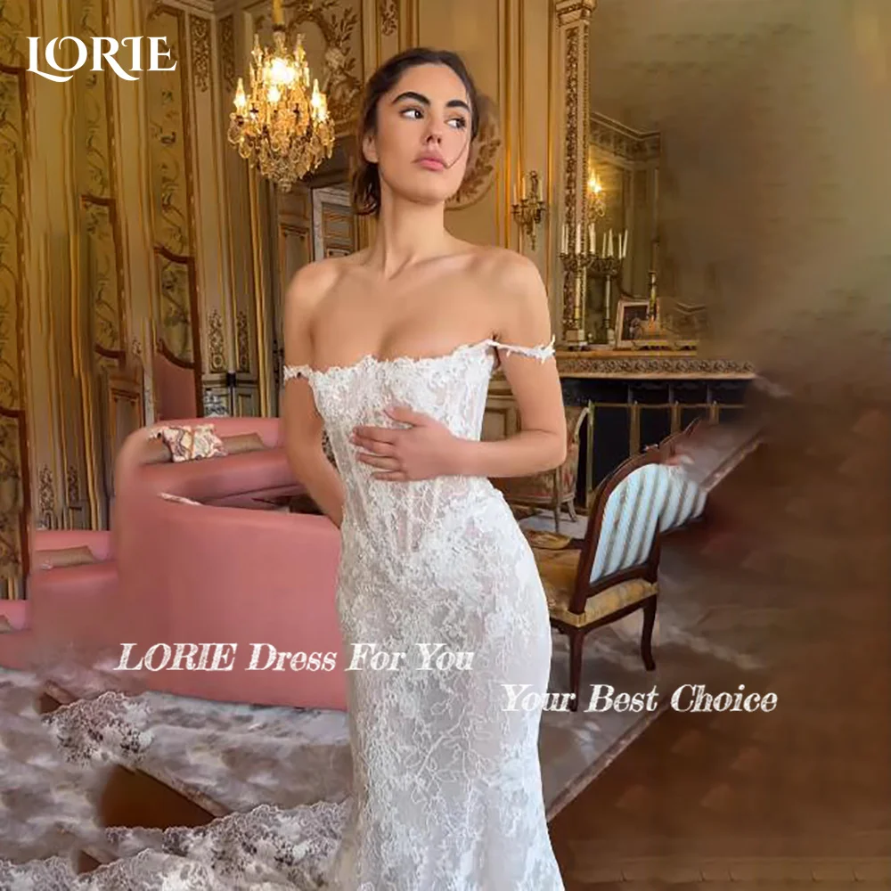 ローリー ヴィンテージ グリッター レース ウェディングドレス Aライン 光沢のあるフリル 恋人ボール ブライダルガウン プリンセス キラキラ花嫁ドレス カスタマイズ