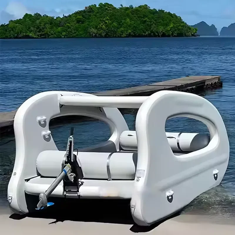 Inflatable Sport Yacht Electric Outdoor Houseboat for Home Residential School Sea for Family Party Floating Pontoon Motor