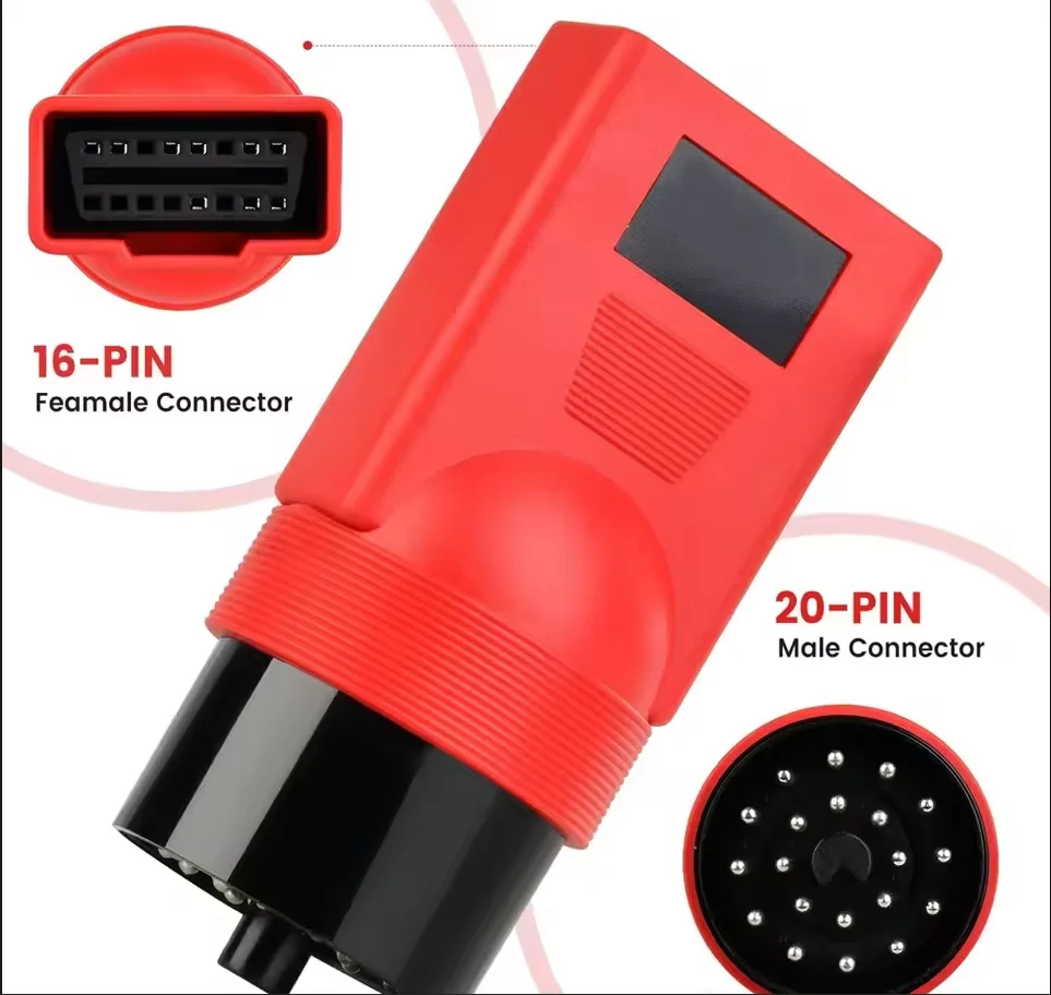 16 To 20 Pin Adapter Connector For BMW Work Autel MaxiSys MS906 MS908 MS908P Series OBD DLC Connector Diagnostic Tool Accessorie