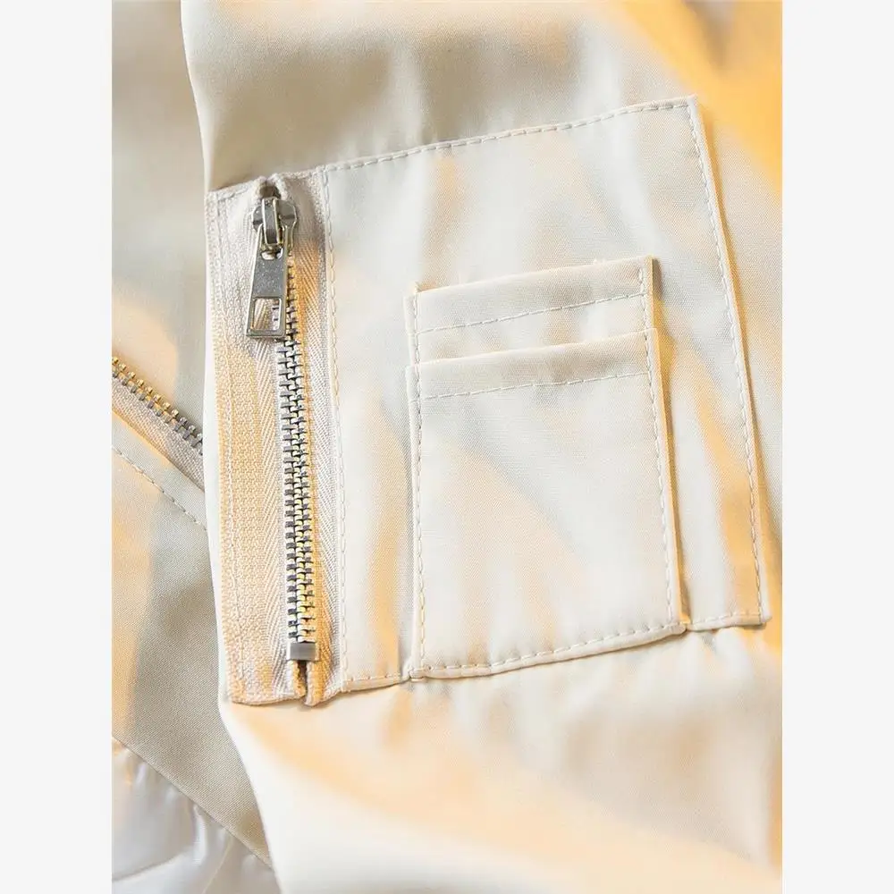 

American Sle MA Pilot Collar Jaet Men's Spring Trendy High Street Vibe Baseball orm ort Sve V-Ne Men's Coat