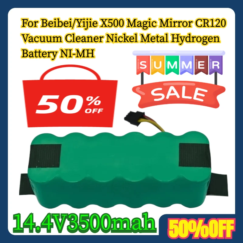 

For Beibei/Yijie X500 Magic Mirror CR120 Vacuum Cleaner Nickel Metal Hydrogen Battery NI-MH14.4V3500mah