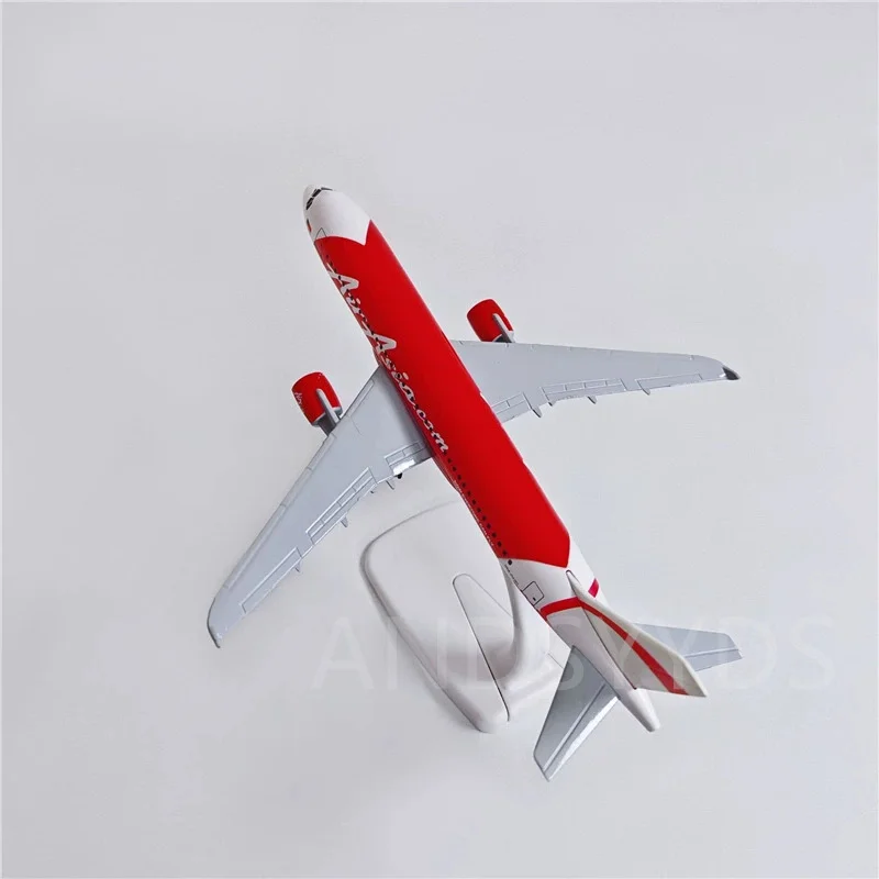 1/400 Scale A320 Asia Airline Alloy Aircraft Model 20cm Miniatures Diecast Airplane Aviation Replica Home Decorations With Stand