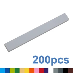 200pcs Smooth 1x8 DIY Building Blocks Figure Bricks 10Colors Educational Creative Toys for Children Size Compatible With 4162