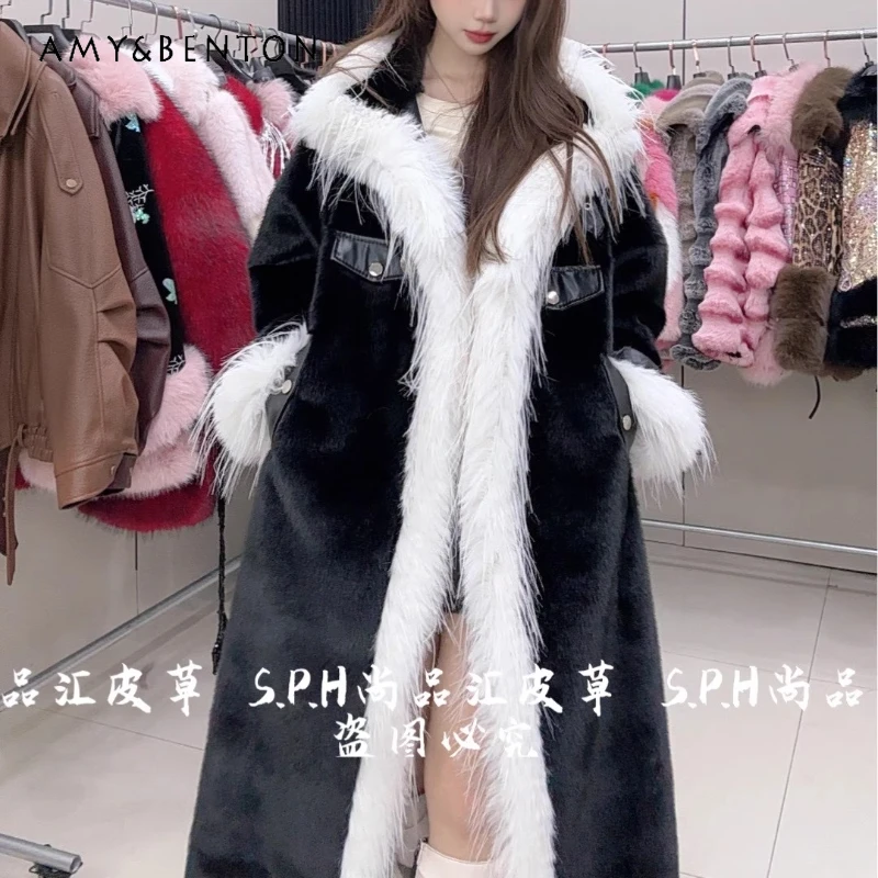 

Comfortable And Warm Long Faux Fur Windbreaker New Women's 2025 Winter High-end Tassel Elegant Long-sleeved Thick Furry Coat