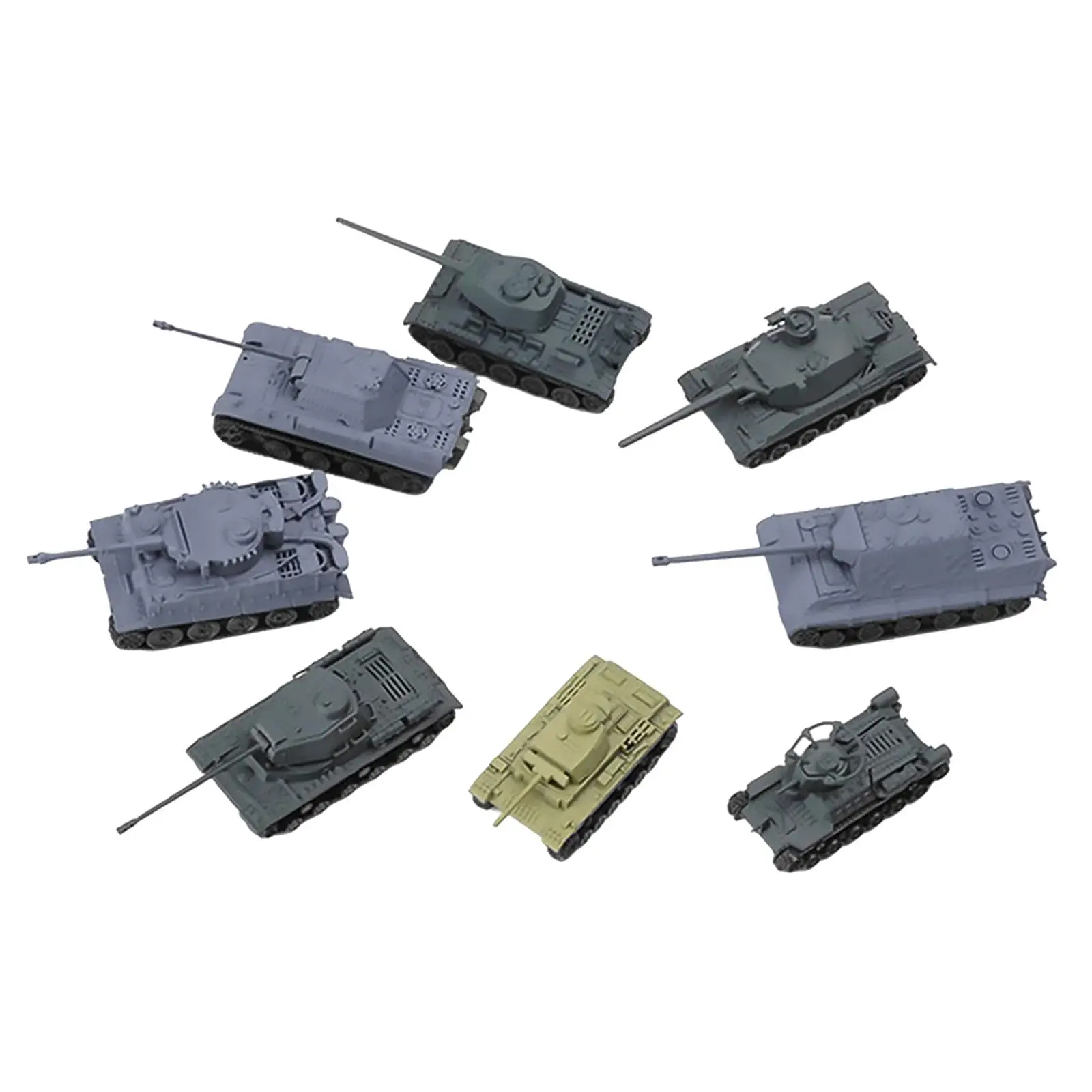 

Pack of 16 4D 1/72 Assemble Tank Kits Playset Puzzle Hobby Building Home Decor Kids Gifts