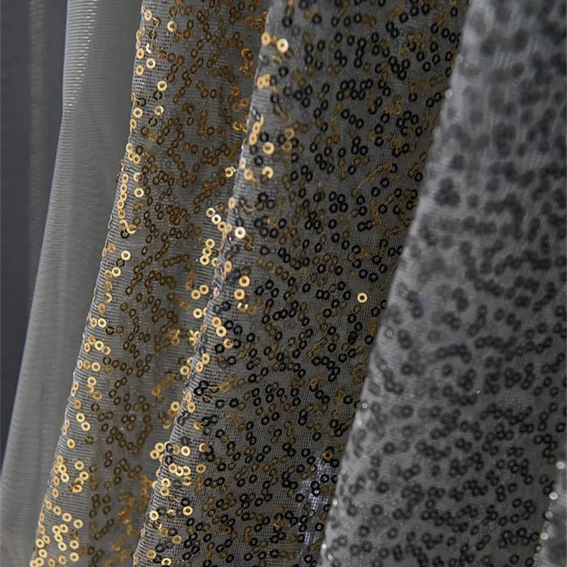 American Light Luxury Gradient Sequin Tulle Curtain For Living Room Bedroom Romantic Wedding Home Decor Sheer Drapes Custom #4