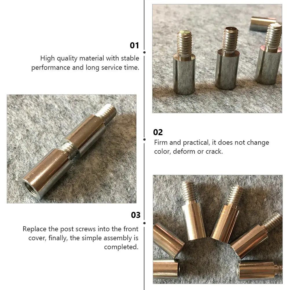 

5pcs Rocker Extension Posts 1.5cm Silver Plated Photo Albums Extra Pages DIY Craft Tools Scrapbook Refillable Easy Installation