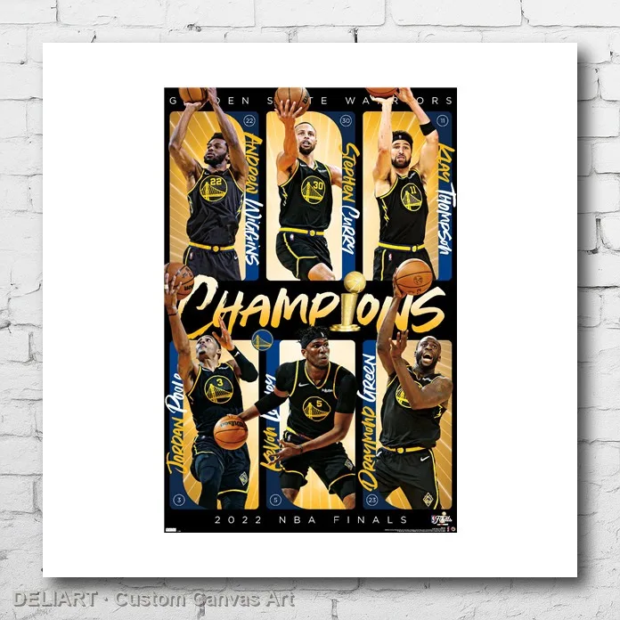 

GOLDEN STATE WARRIORS - NBA CHAMPIONS Canvas Poster (2022) Custom Size Available Room Decoration Home Decor Wall Art