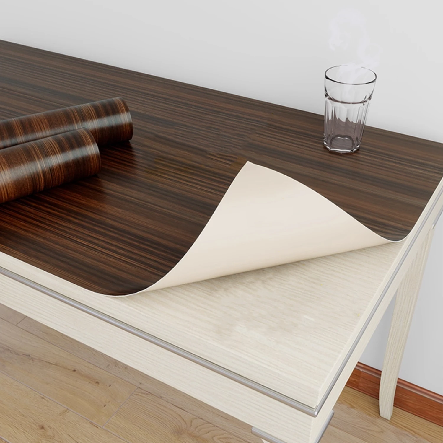 Vinyl Self-adhesive Waterproof Wood Wallpapers Wall Stickers for Wall in Rolls Furniture Renovation Film Bedroom Home Decor PVC