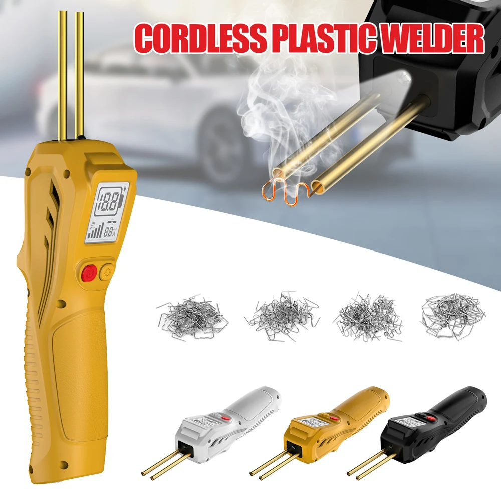 

New Plastic Welder Welding Gun Machine Car Bumper Soldering Gun Soldering Welding Repair Tool 4 Types Staples Hand Welding Tool
