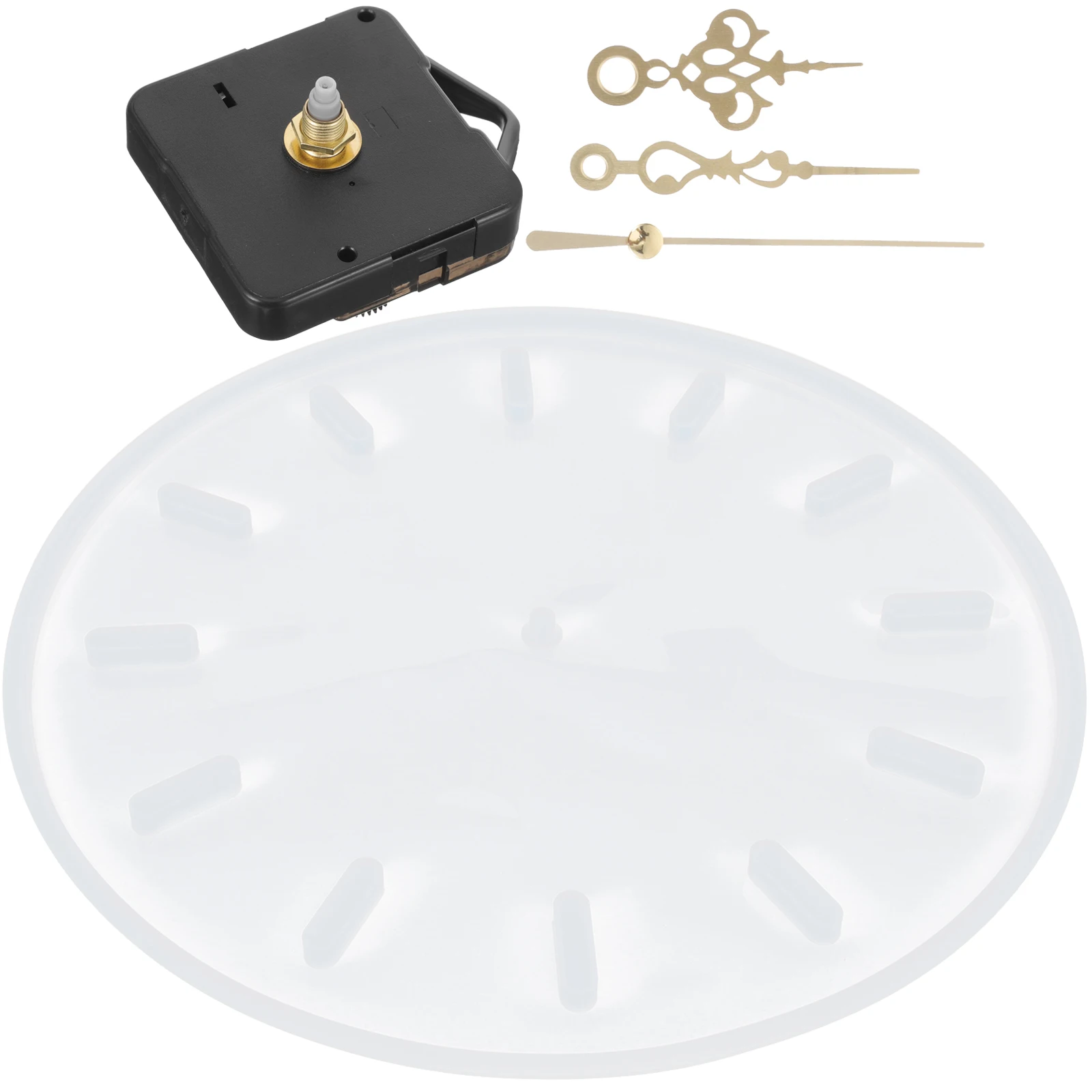 

1 set Round Clock Disc Mold Epoxy Resin Silicone Casting DIY Craft Supplies Round Reusable Nonstick Clean Easy