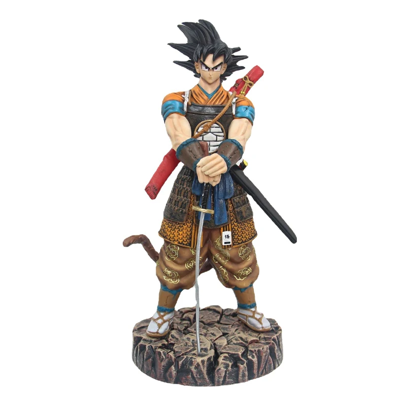 Figura Dragon Ball Anime, Estatueta Samurai Gk, Modelo Super Saiyan, Coleção de Ornamentos, Brinquedo de Decoração, Presente, 29cm