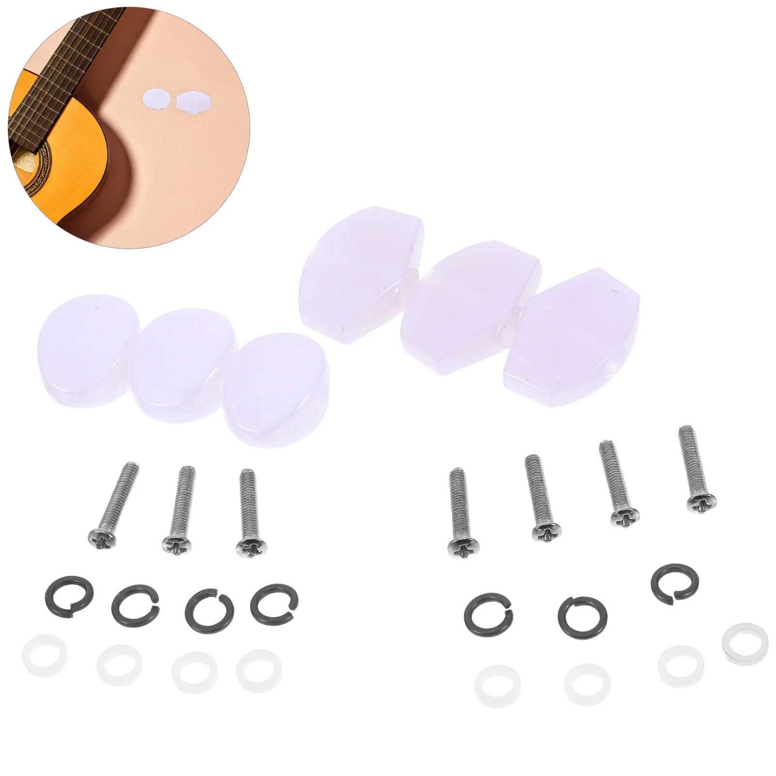 

6Pcs Guitar Tuning Pegs Acoustic Guitar String Tuning Knobs Key Replacement Machine Heads Durable Control Gear
