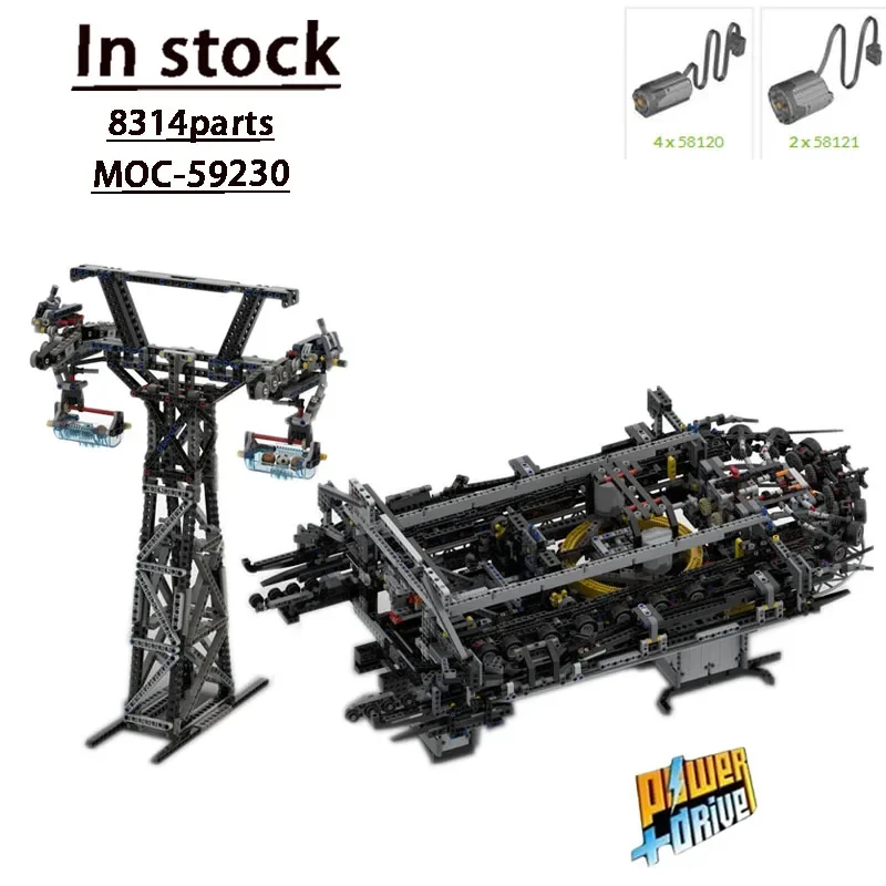 MOC-59230GBC Gondola/Detachable Gondola 8314parts Assembling Patchwork Building Block ModelMOC Creative Building Blocks Toy Gift