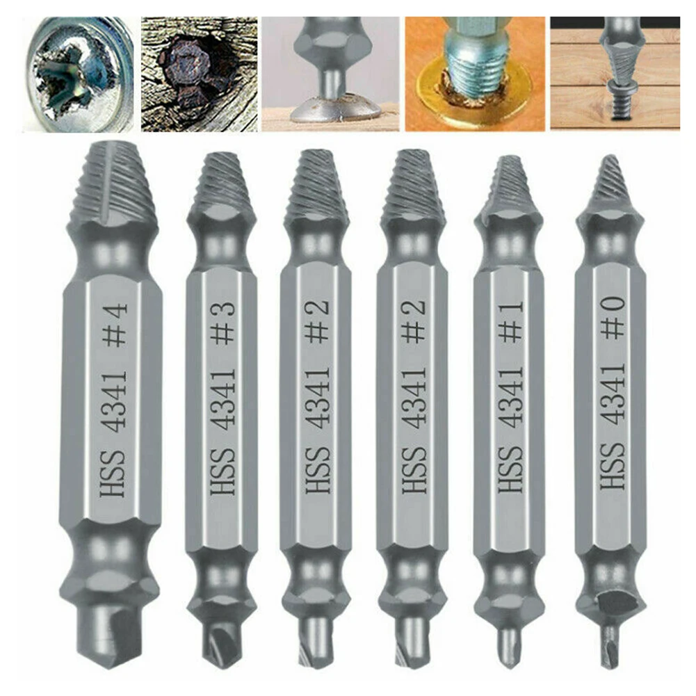 Broken Bolt Damaged Screw Extractor Set Drill Bits Easy Out Extractor Hobbyists Homeowners Mechanics Stud Reverse 1 Set