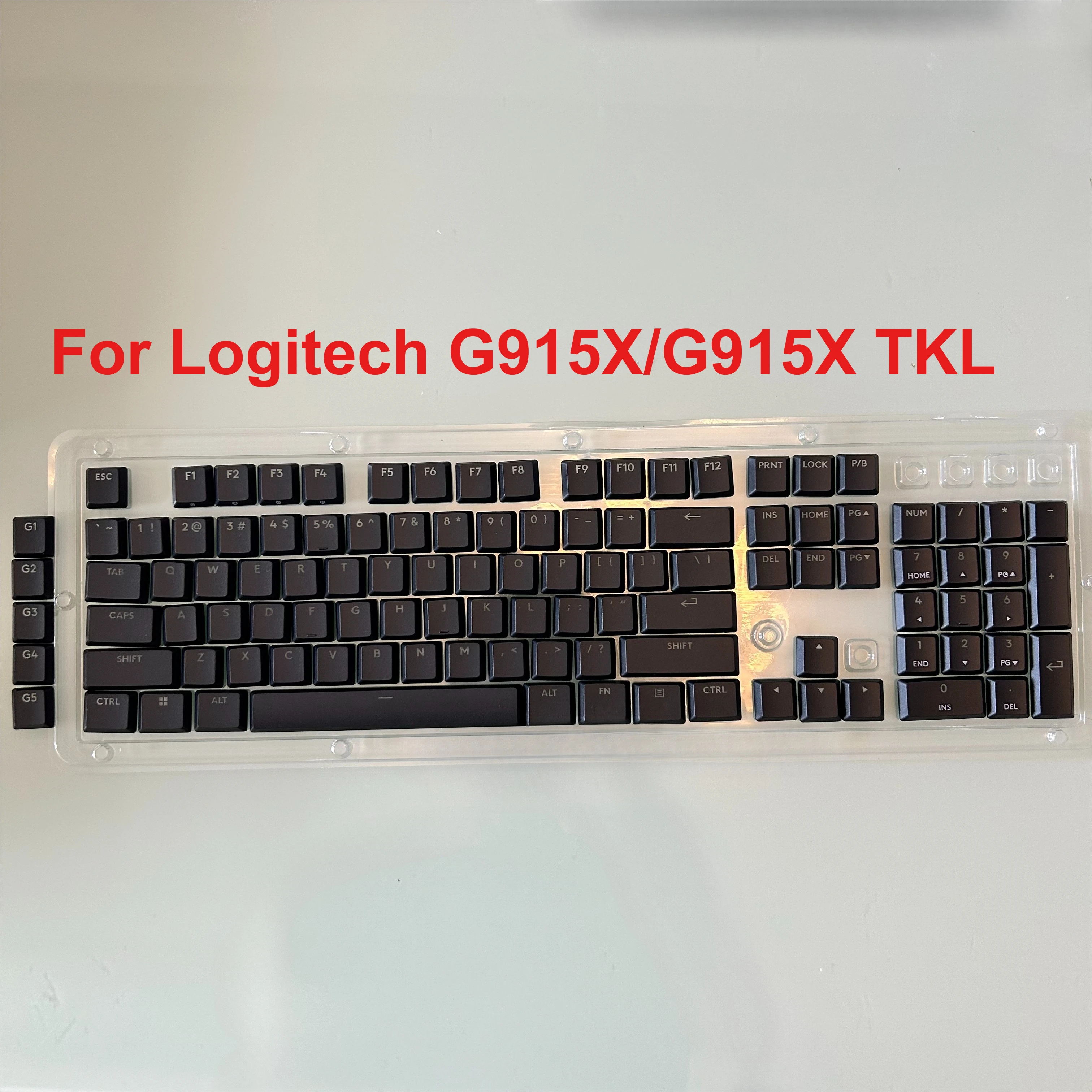 

G915X keycaps, PBT transparent wear-resistant original keycaps compatible with Logitech G915X TKL mechanical keyboard