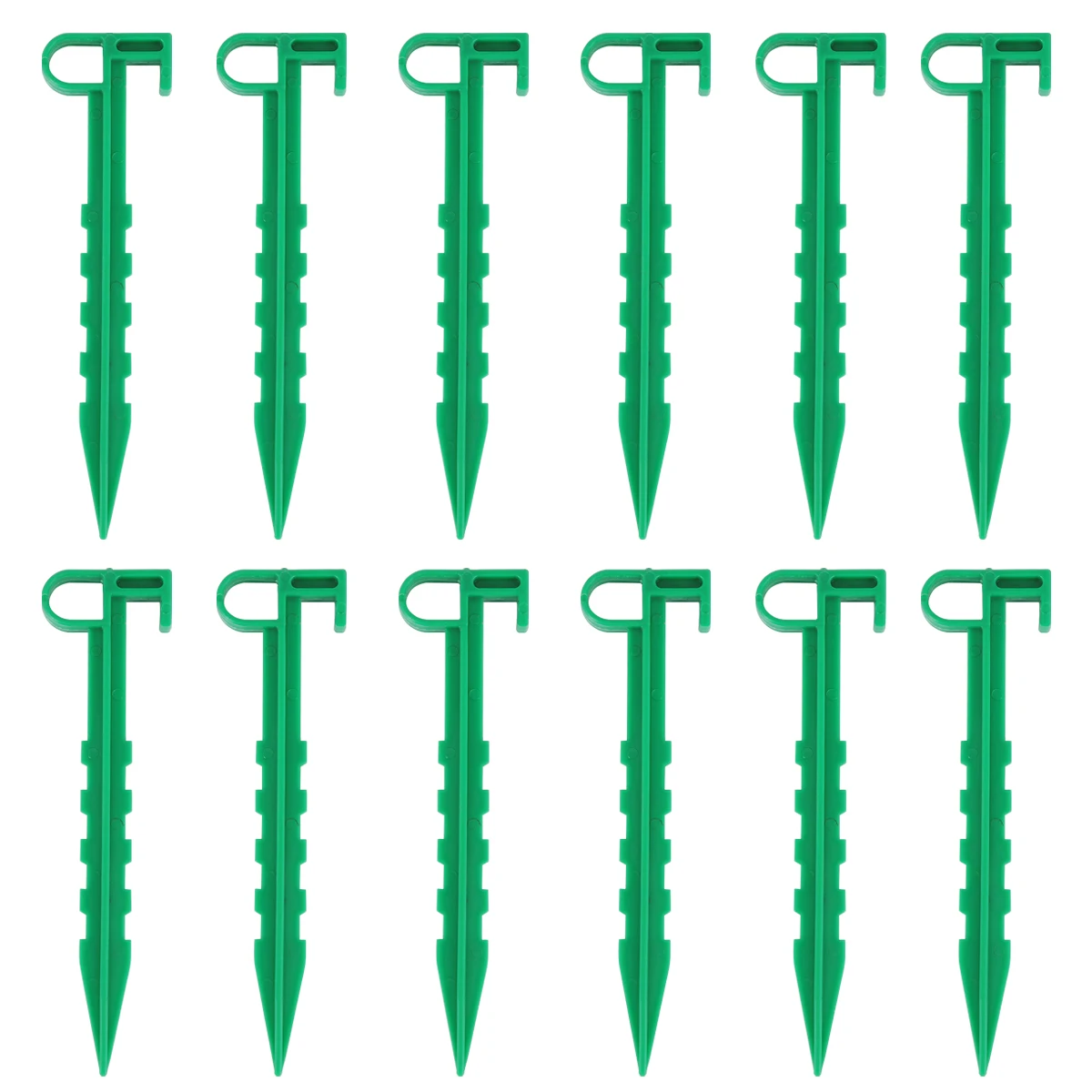 

20pcs Tent Pegs Pins Ground Nails Camping Stakes Accessory for Fastening Green Durable Portable Outdoor Stable Support Garden