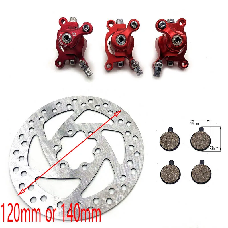 For ZOOM Disc Brake for Electric scooter 10 inch electric  With 140 mm 120mm brake pads metal pad Brake Rotor Bike parts