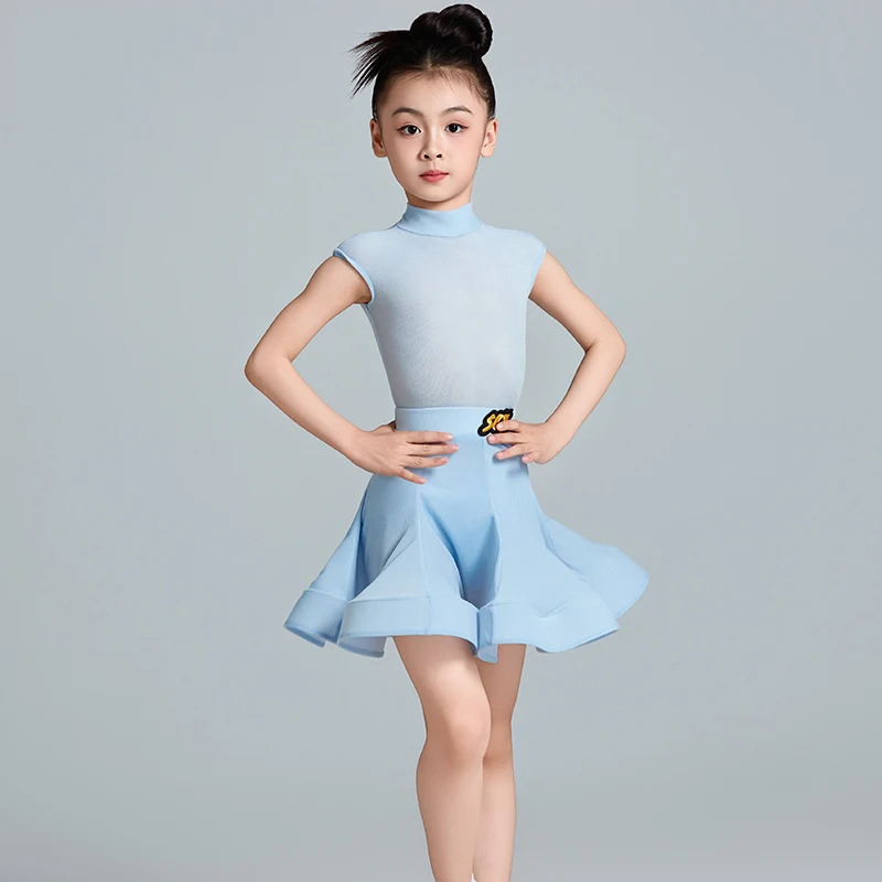 6 Colors Velvet Ballroom Dance Professional Dresses Girls Latin Dance Costume Children'S Latin Dance Competition Dress SL12674