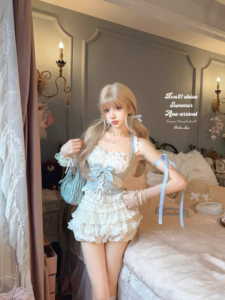 

Нижняя талия принцессы в стиле сладкой Лолиты bobon21, аромат ромашки, кружевной бант во французском стиле, цветочный лоскутный ремешок на шею, под талию T2420