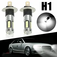 2pcs H1 LED Fog Light Lamp Headlight Kit High Beam Bulbs HID 6000K Xenon White DRL LED Headlight Bulb For Car