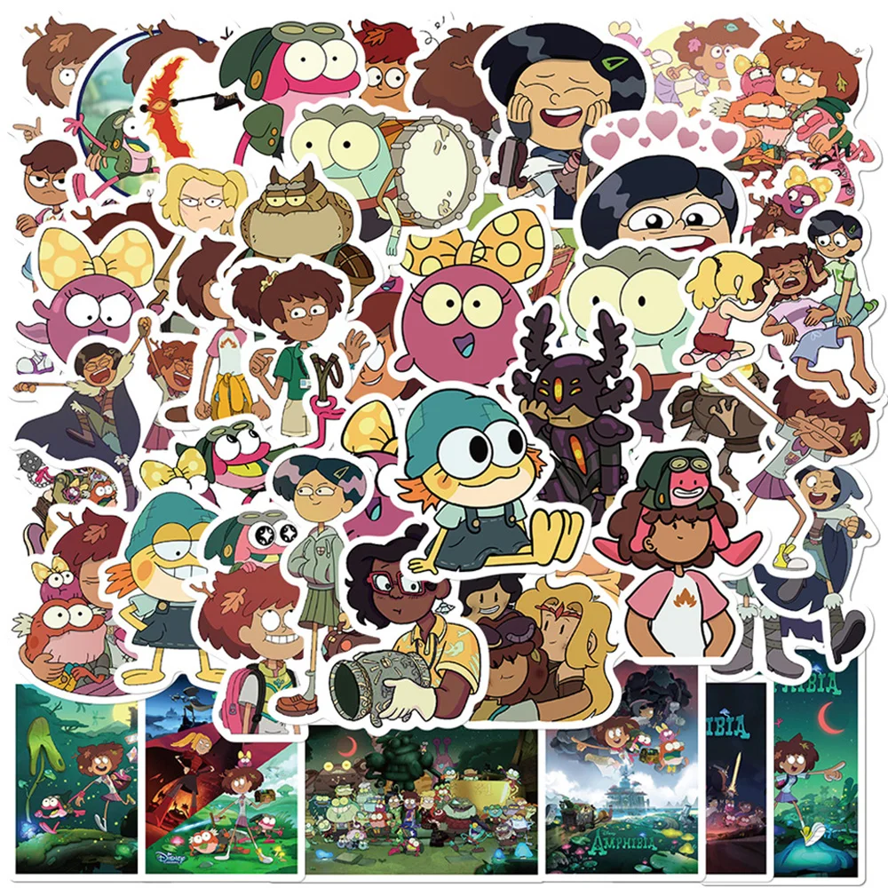 

10/30/50pcs Disney Cartoon Amphibia Stickers Annie Bloom Graffiti Sticker Decal for Notebook Bike Skateboard Laptop Kids Toys