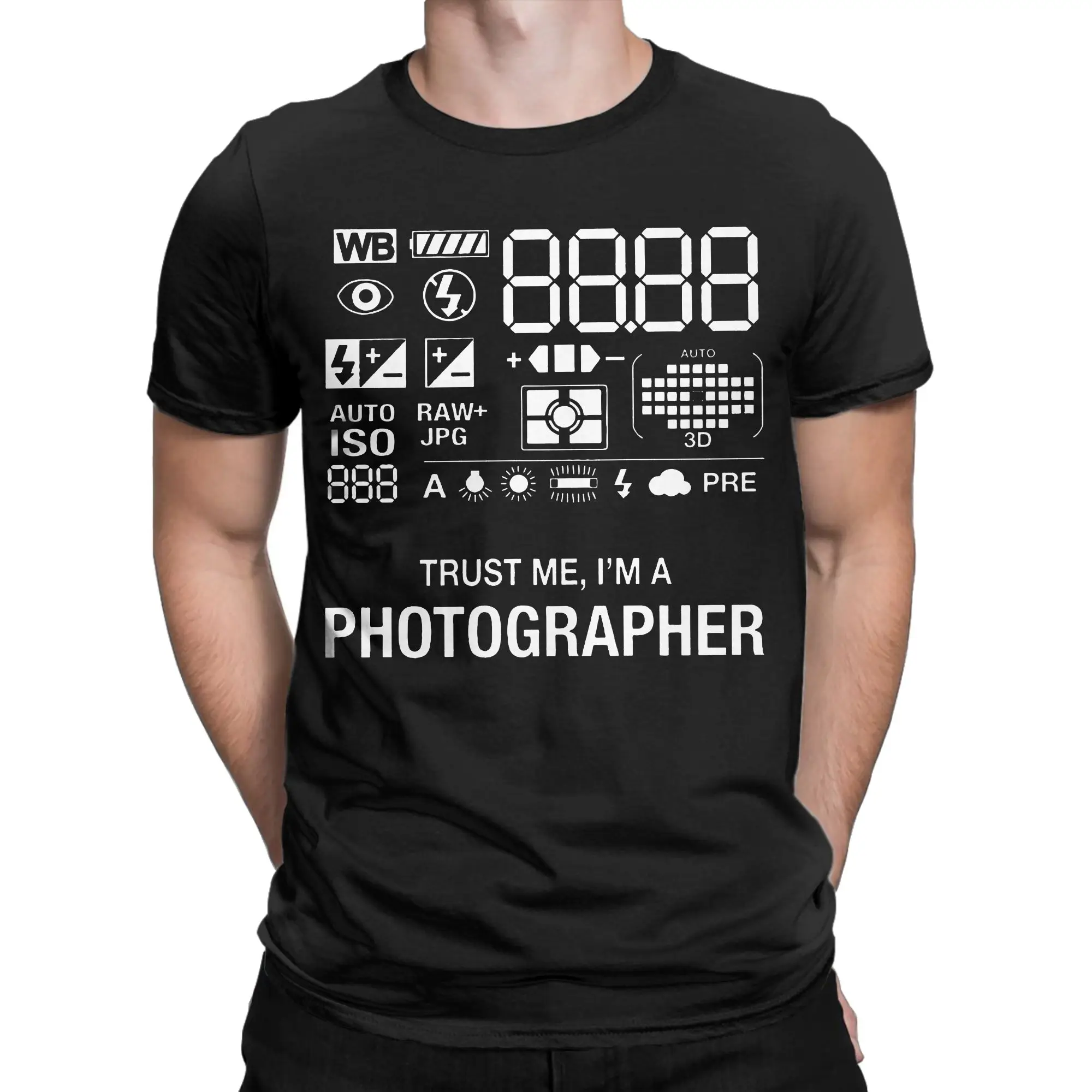 Photographer Camera T Shirts for Men Women 100% Cotton T-Shirts Photography Gift Present Funny Tees Short Sleeve Tops Gift Idea