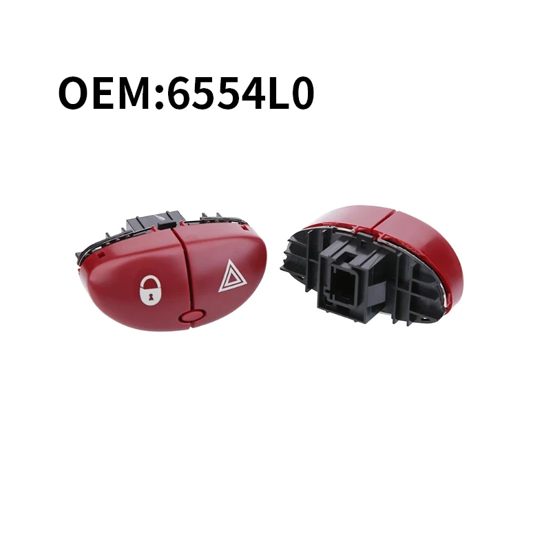 Suitable for Peugeot 206 Citroen C2 Emergency light switch Hazard alert switch OEM 6554L0