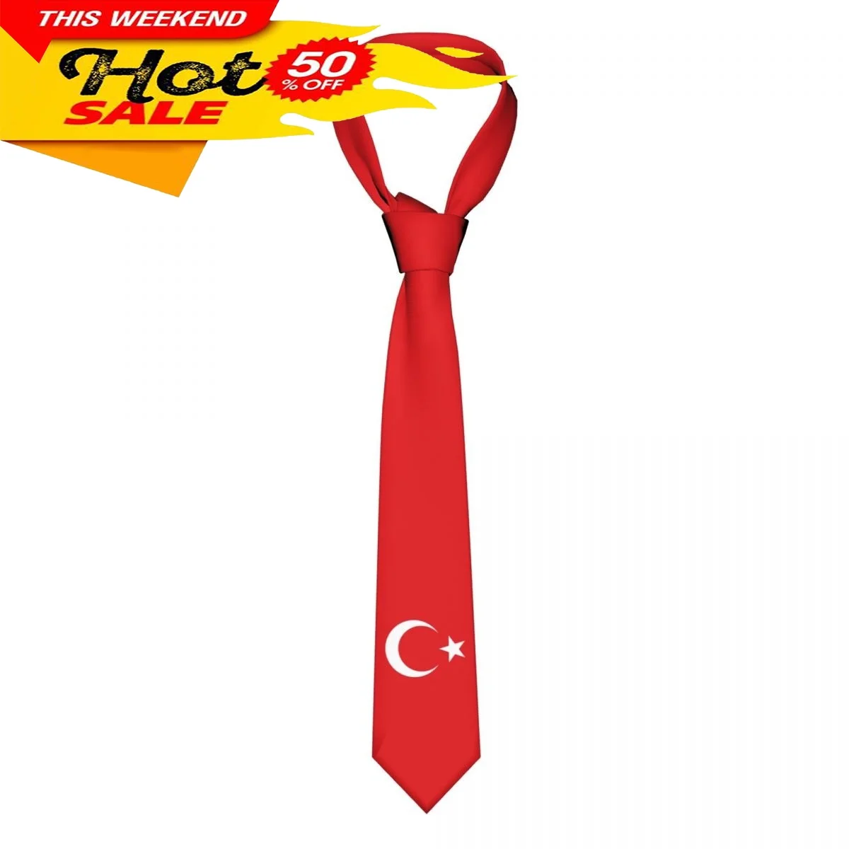 Turkey Flag Tie Emblem Necktie Men Women Neck Ties Casual Plaid Tie Suits Slim Wedding Party Business Necktie Gravatas