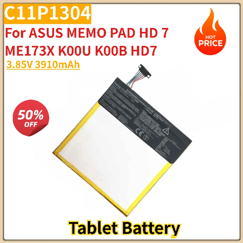 

3,85 В 3910 мАч C11P1304 аккумулятор для ASUS ME173X K00U K00B HD7 MEMO PAD HD 7 планшетов совершенно новый, высокое качество