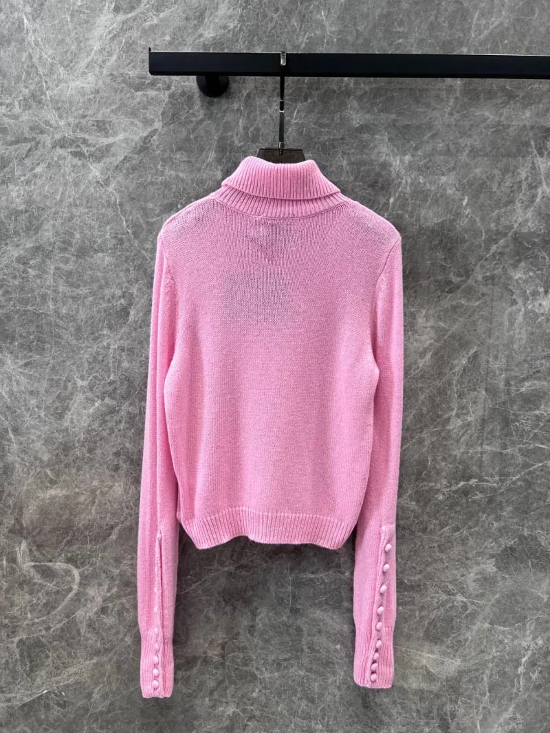 2024 Women\'s Fashion Sweater Spring and Autumn Pink Women\'s High Quality 100% Cashmere Hoodie Top for Aging Reduction