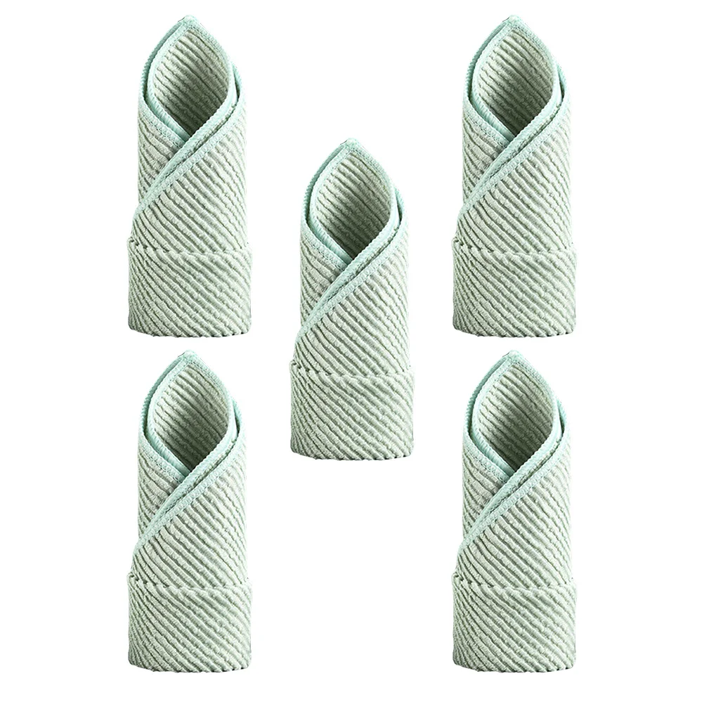 

5pcs Dish Cloths Kitchen Dish Towels Multi-Functional Water-Absorbing Oil-Absorbing Cleaning Cloth For Pots Pans Utensils