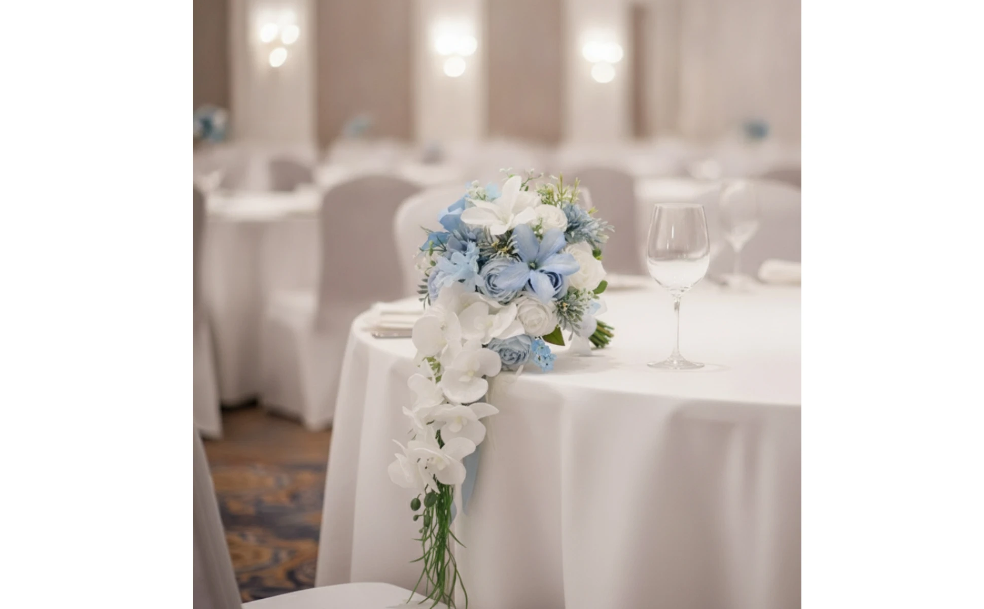 Waterfall Bouquet Romantic Cascading Bouquet Flowers Elegant Photo-Ready for Brides, Wedding Ceremonies, Outdoor Weddings