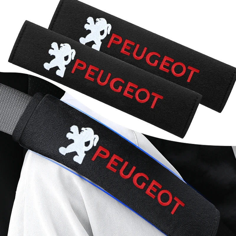 

2Pcs Car Seat Belt Shoulder Pad Protective Cover Car Accessories Fit For Peugeot 206 208 308 406 508 2008 3008 Boxer Car Styling