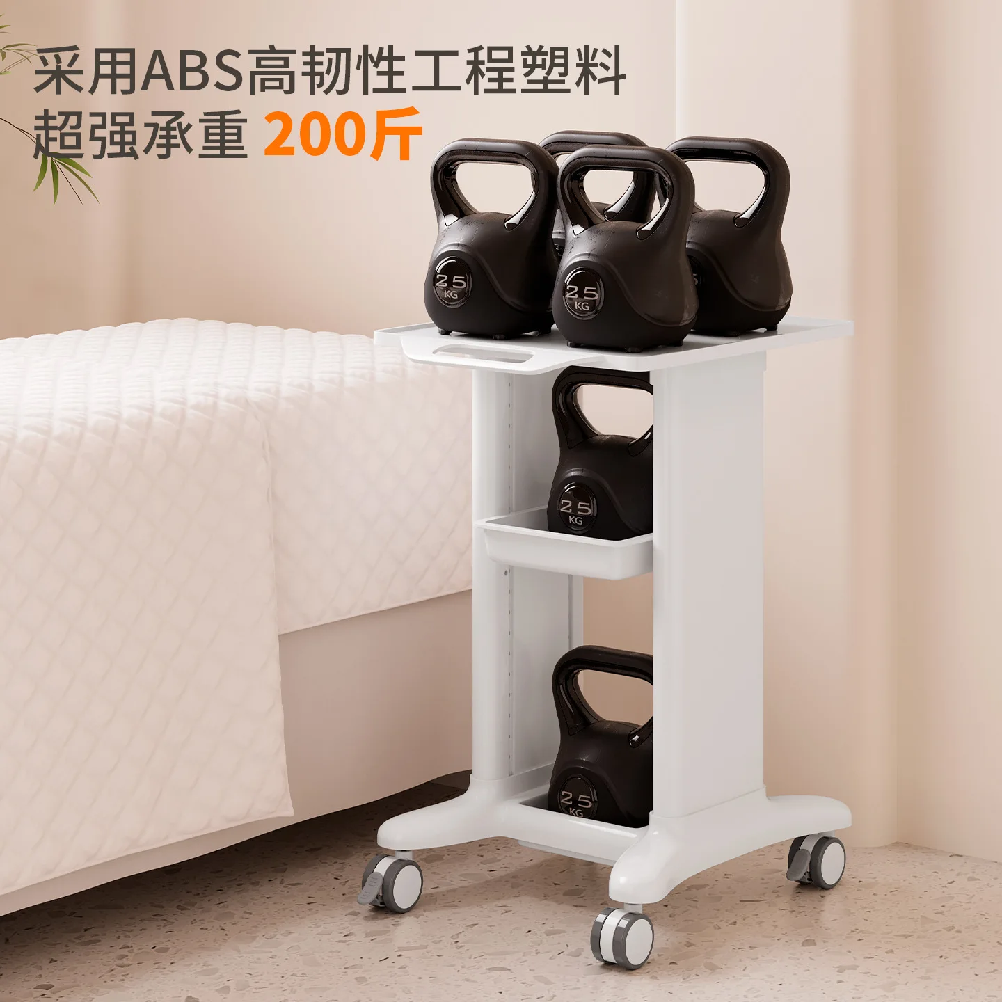 Workbench Cart Trolley Mobile Cart Tool Cart Beauty Salon Clinic Dental Single Drawer Storage Rack