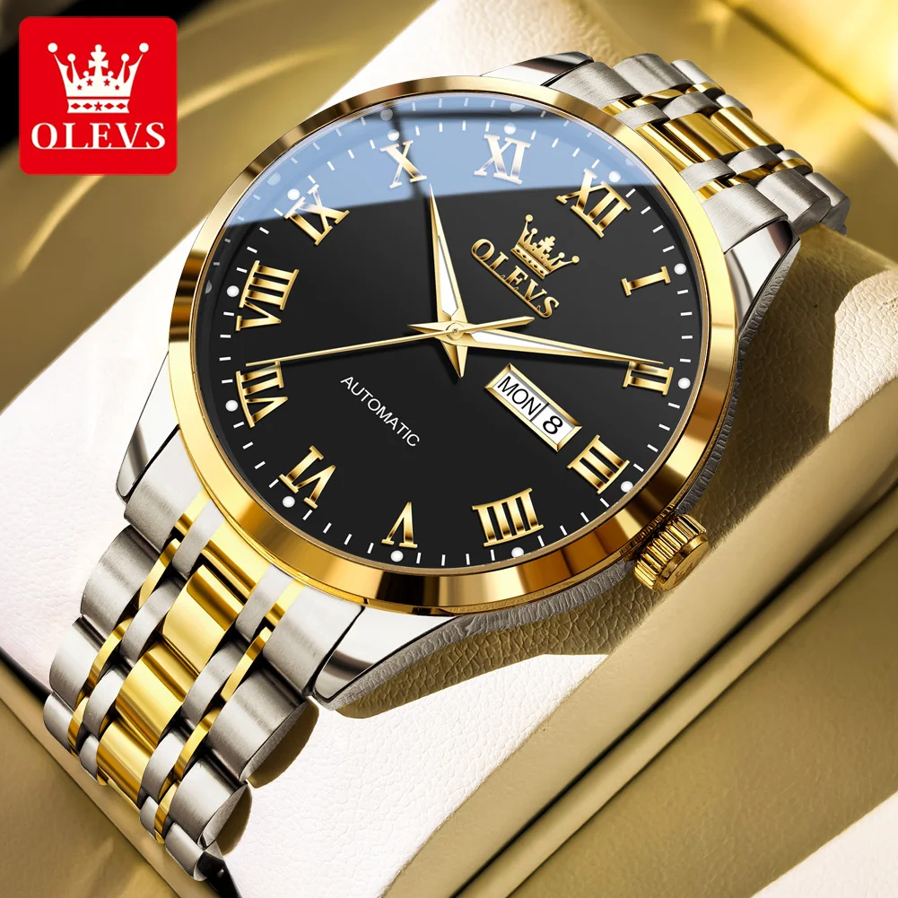 

OLEVS 7060 Men Watch Stainless steel Waterproof Luminous Automatic Mechanical Men's Watch