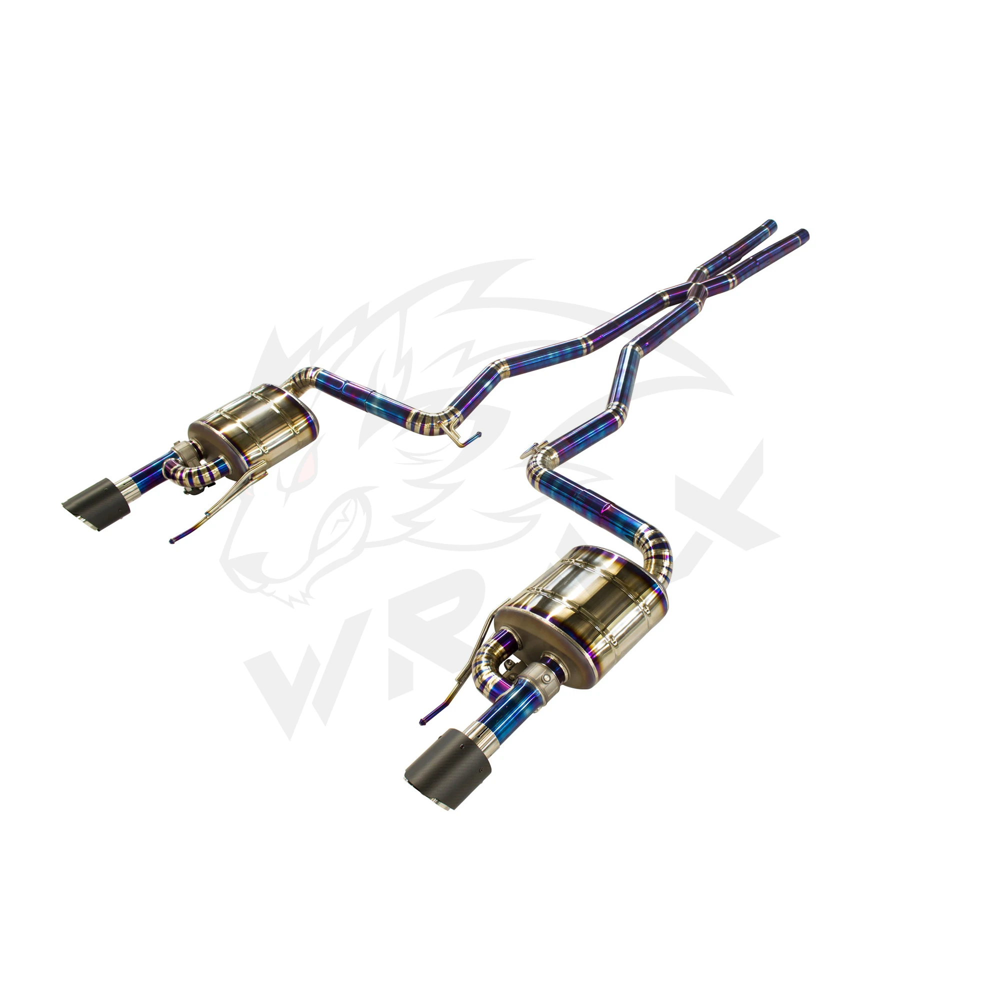 WRAX Titanium Exhaust  For Ford Mustang GT (5.0L V8) Catback High Performance Exhaust System Tail Performance Muffler