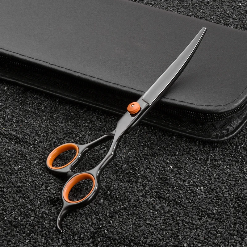 6.0-Inch Stainless Steel Thin Hair Bending Pet Scissors Set Bending Professional Pet Grooming Dog Cat Hair Scissors