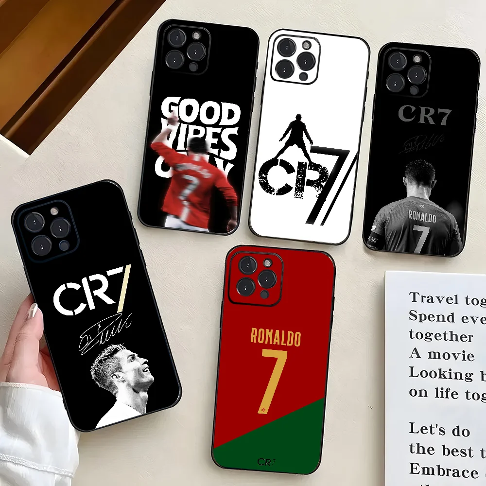 1PC Mr Football C-cR7-R-Ronaldos Phone Case Silicone Soft For iPhone 16 15 14 13 12 11 X XR Plus Pro Max Plus