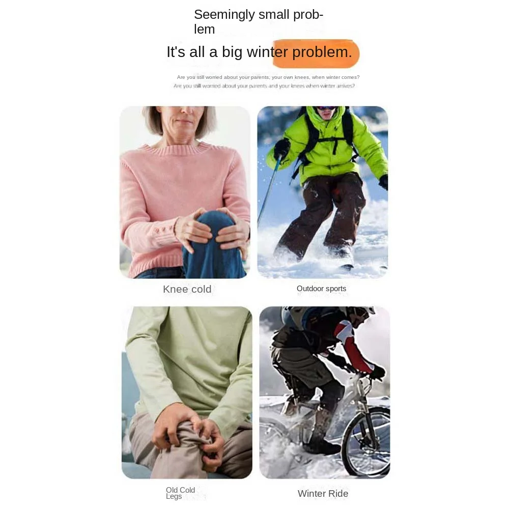 

Old Cold Legs Warm Knee Pads Sport Accessories Thickened Fur Compression Knee Pad Injury Recovery Imitation Wool