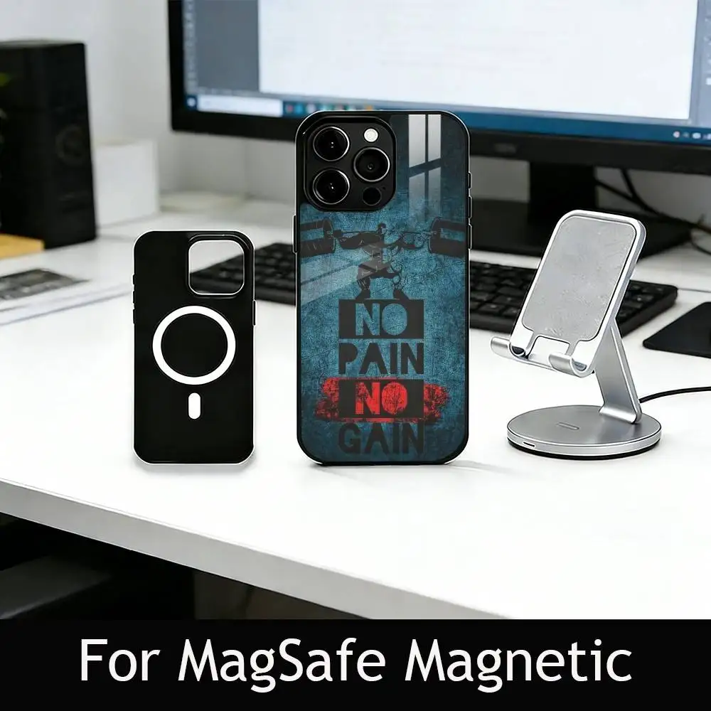 Gym Moode On Phone Case For iPhone17,16,15,14,13,12,11 Plus,Pro Magnetic For Magsafe Wireless Charging