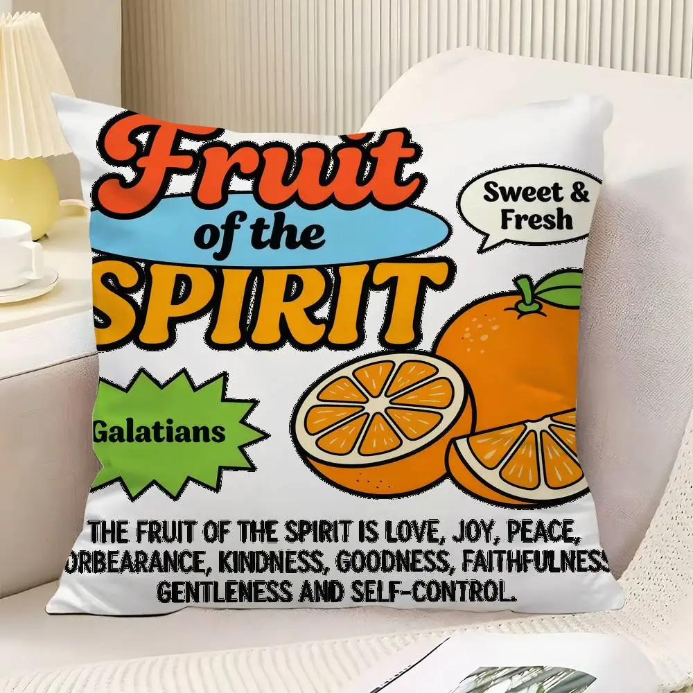 Fashion Fruit Throw Pillow Cover Neutral Decor Cushion Cover Soft Sofa Couch Bed Home Decor Pillow Case