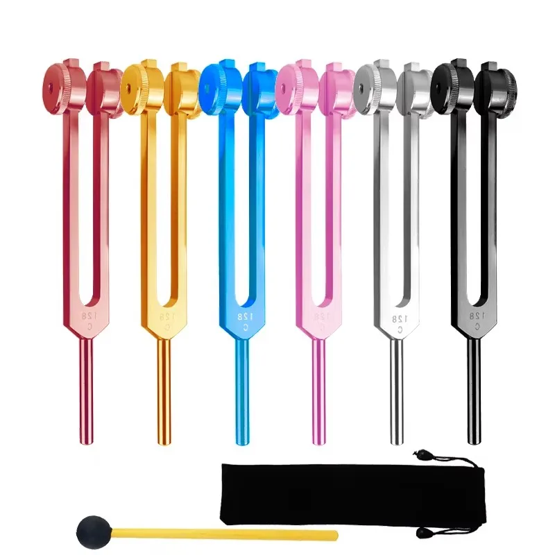 

128Hz Medical Neurological Massager Tuning Fork Mallet Chakra Hammer Vibe Set for Sound Healing Therapy Nerve System Test Tool