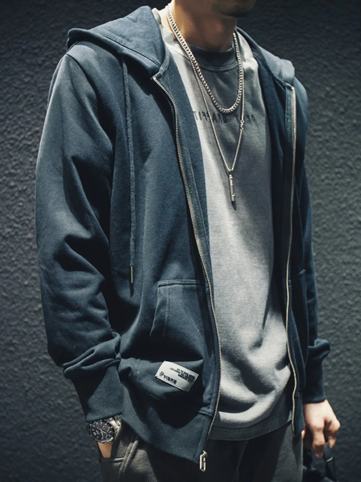 

Autumn Winter Men's Oversized Hoodie Cardigan Fce Lined Casual Loose Fit Zipper Jaet Trendy Streetwear Youth Faion